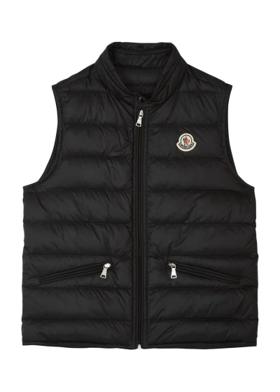 Moncler Kids Gui Quilted Shell Gilet In Black