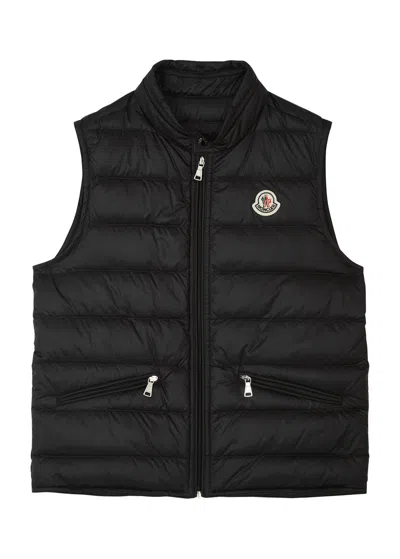 Moncler Kids Gui Quilted Shell Gilet In Black