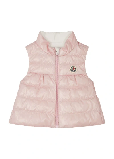 Moncler Kids Hiva Quilted Shell Gilet In Pink