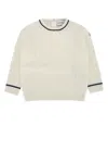 Moncler Kids Hoodie Sweater In Neutral