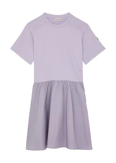 Moncler Kids Jersey And Shell Dress (12-14 Years) In Purple