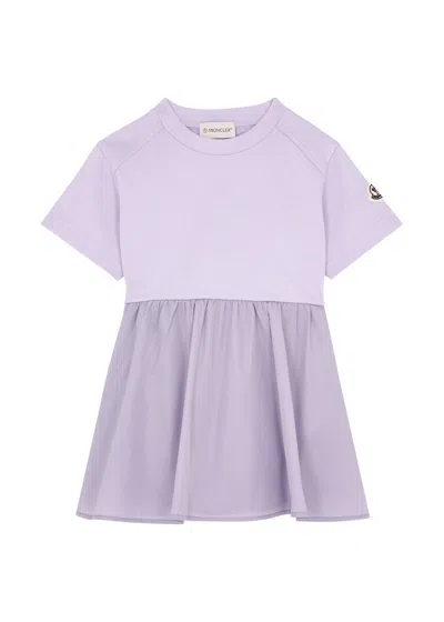 Moncler Kids Jersey And Shell Dress (4-6 Years) In Purple