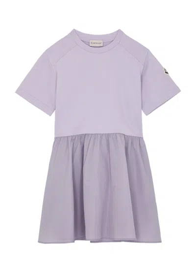 Moncler Kids Jersey And Shell Dress (8-10 Years) In Purple