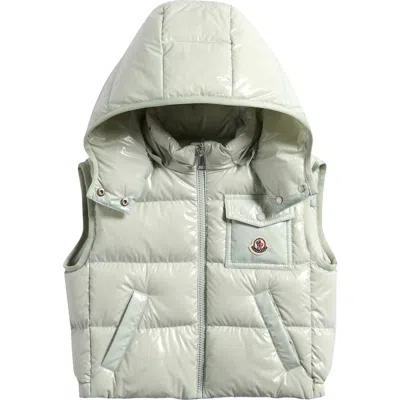 Moncler Kids' Kamile Hooded Down Puffer Vest In Blue