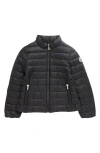 Moncler Girl's Kaukura Nylon Down Jacket In Black