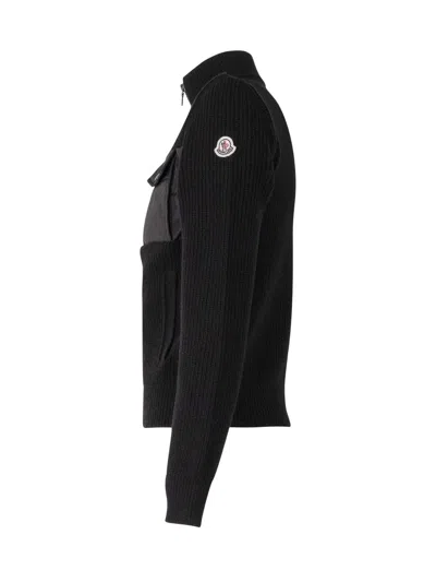 Moncler Kids Kids Cardigan In Nero