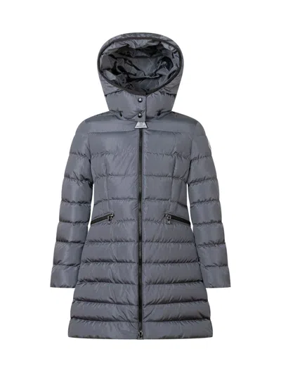Moncler Kids Kids Charpal Long Puffer Jacket In Gray