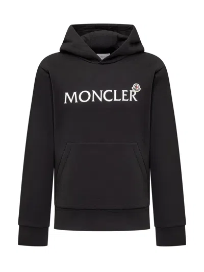 Moncler Kids Kids' Comfortable Mini Sweatshirt In Nero