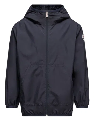 Moncler Kids Kids' Cozy Hooded Jacket In Blue