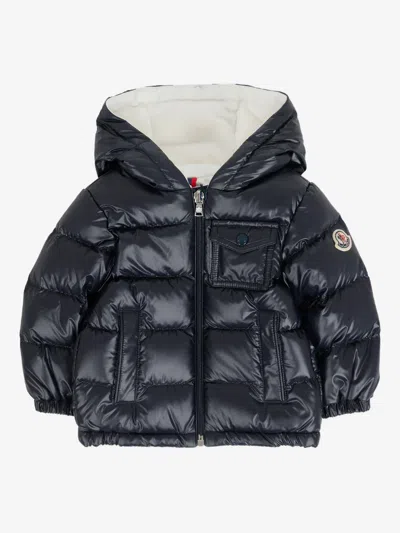 Moncler Kids Kids Hooded Down-filled T-shirt Lining Jacket With Zip & Snap Pockets In Blu