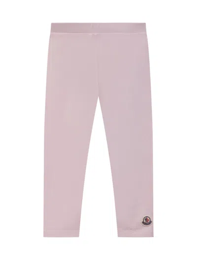 Moncler Kids Kids' Logo Leggings In Rosa