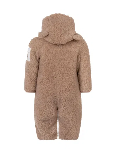 Moncler Kids Kids' Long-sleeve Bodysuit For Fall & Winter 2026 In Cammello