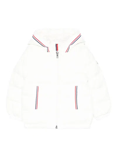 Moncler Kids Kids Mini Down Jacket With Hood And Pockets In White