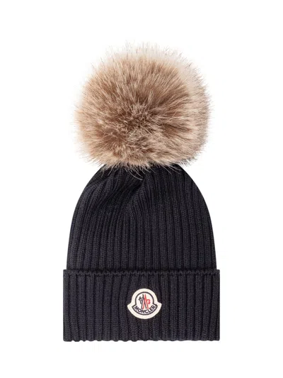 Moncler Kids Kids Puffer Hat In Blu