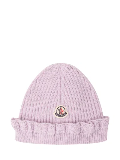 Moncler Kids Kids Puffer Hat For Cold Weather In Pink