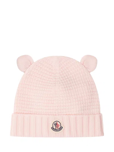 Moncler Kids Kids' Quilted Hat In Rosa