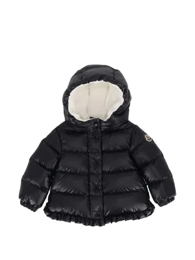 Moncler Kids Kids Recycled Polyester Puffer Coat With Elastic Hood And Zip Closure In Blu