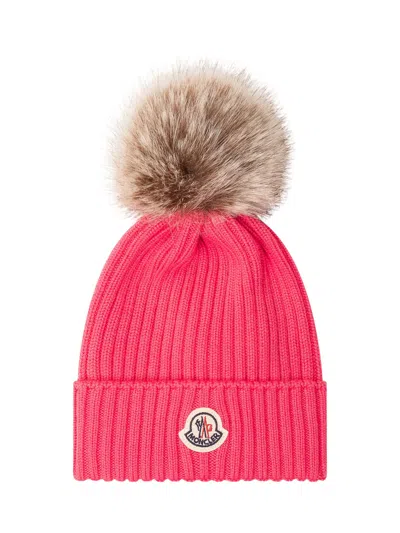 Moncler Kids Kids Seasonal Hat For Fall Winter 2026 In Pink