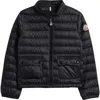 Moncler Lans Nylon Down Jacket In Black
