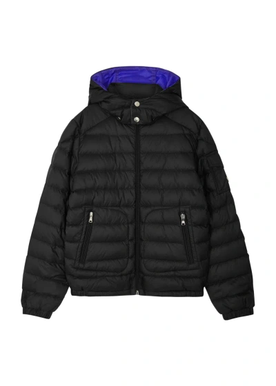 Moncler Kids Lauros Quilted Shell Jacket In Black