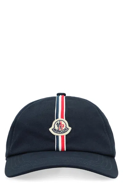 Moncler Kids Logo Baseball Cap In Blue