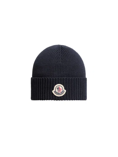 Moncler Kids Logo Beanie Hat In Multicolour