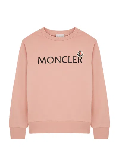 Moncler Kids Logo Cotton Sweatshirt (12-14 Years) In Pink