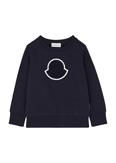 Moncler Kids Logo Cotton Sweatshirt (4-6 Years) In Navy & Other