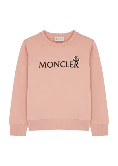 Moncler Kids Logo Cotton Sweatshirt (8-10 Years) In Pink