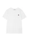 Moncler Kids Logo Cotton T-shirt (8-14 Years) In White