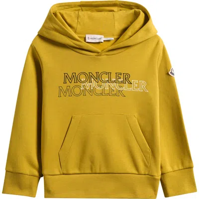 Moncler Kids' Logo Graphic Hoodie In Green