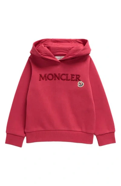 Moncler Kids' Logo Graphic Hoodie In Red