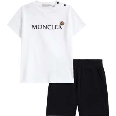 Moncler Kids' Logo Graphic T-shirt & Shorts Set In White