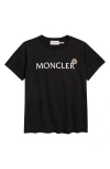 Moncler Kids' Logo Graphic T-shirt In Black