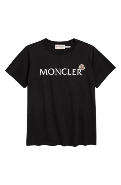 Moncler Kids' Logo Graphic T-shirt In Black