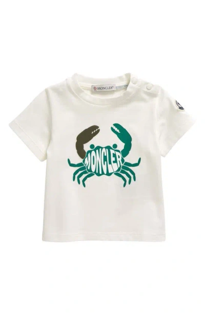 Moncler Babies' Kids' Logo Graphic T-shirt In Silk White