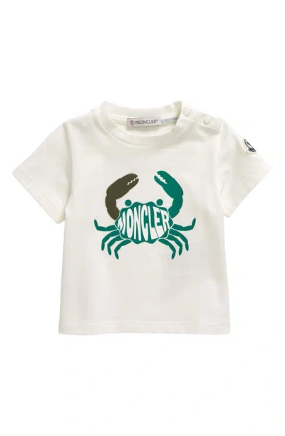 Moncler Babies'  Kids' Logo Graphic T-shirt In Silk White