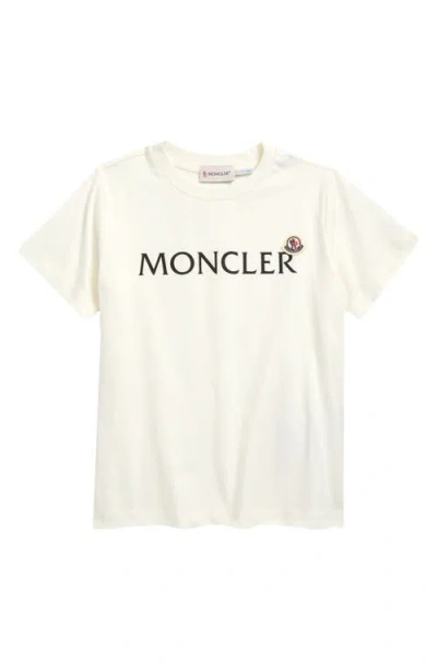 Moncler Kids' Logo Graphic T-shirt In White
