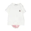 Moncler Kids Logo Patch Bloomers Set