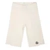 Moncler Kids Logo Patch Jersey Chinos In Neutral