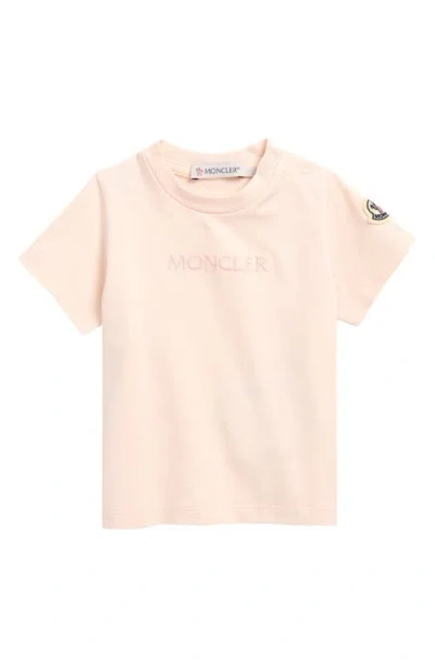 Moncler Kids' Logo Patch Short Sleeve T-shirt In Pink