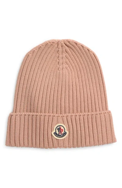 MONCLER MONCLER KIDS' LOGO PATCH VIRGIN WOOL BEANIE