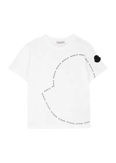 Moncler Kids Logo-print Cotton T-shirt (5-6 Years) In White