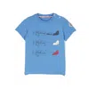 Moncler Kids Logo-print Short-sleeve T-shirt In Blue
