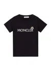Moncler Kids Logo Stretch-cotton T-shirt In Navy