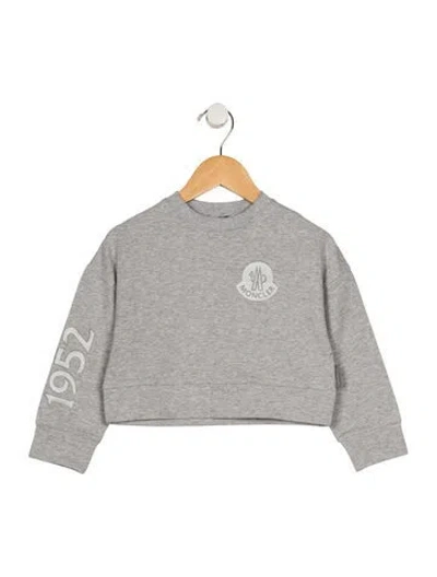 Pre-owned Moncler Babies' Kids Logo Sweatshirt In Grey