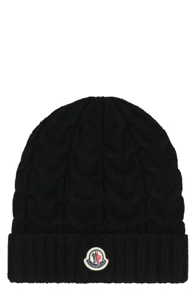 Moncler Kids Logo Wool Beanie