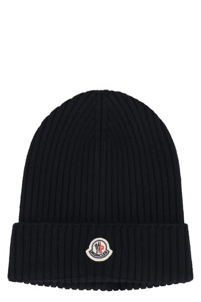 Moncler Kids Logo Wool Beanie