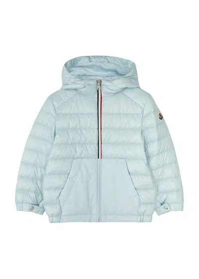 Moncler Kids Masserau Quilted Shell Jacket In Blue Light