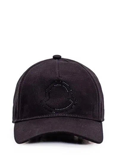 Moncler Kids Mini Baseball Hat For Kids In Nero
